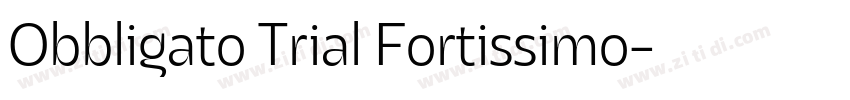 Obbligato Trial Fortissimo字体转换